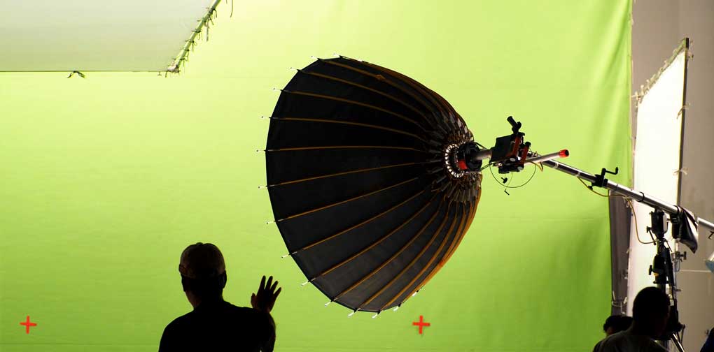 Moderne Photo Booth mit Greenscreen und Requisiten